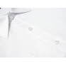 Koszula męska biała gładka klasyczna z mankietem na spinki lub guzik - Fazzini