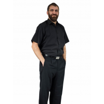 Koszula męska czarna bawełniana z krótkim rękawem