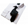 Elegancki krawat śledź czarny gładki wąski 6 cm