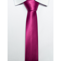 Krawat-ŚLEDŹ kolor FUKSJA jednokolorowy lekko błyszczący