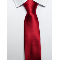 Klasyczny modny krawat JASNA CZERWIEŃ