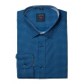 Elegancka koszula męska casual granatowa niebieskie kropki szary wzorek SLIM