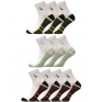 Polskie skarpety sportowe bawełniane z ciemną stopą mix kolorów 10 par