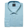 DUŻA koszula męska casual szaro-niebieska jasna w bardzo drobny wzorek/kropki/kółka.